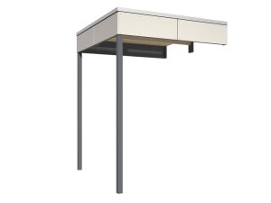 Seitliche Überdachung für CrossCube 168 x 169 cm, Größe 2, telegrau